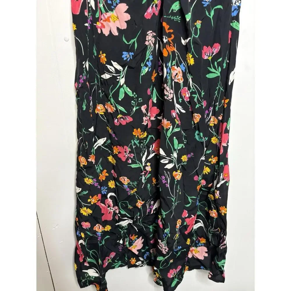 A New Day Dress Womens Medium Cinched Front Colorful Florals Maxi Modest Spring - Picture 6 of 13